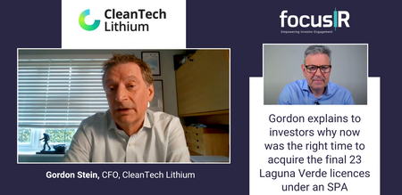 Gordon Stein, CFO of CleanTech Lithium, explains why CTL acquired the 23 Laguna Verde licenses