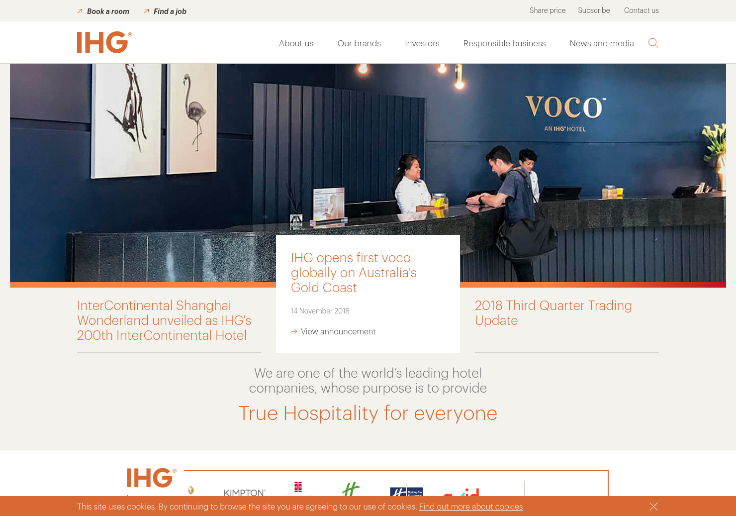 InterContinental Hotels Share Price. IHG Stock Quote, Charts, Trade History, Share Chat, IHG